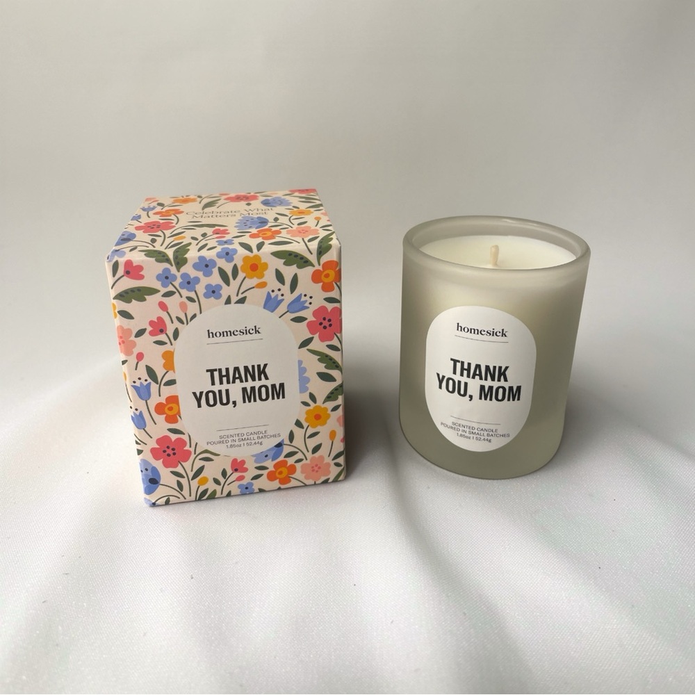 Homesick 'Thank You, Mom' Scented Candle - Cream Frosted Glass